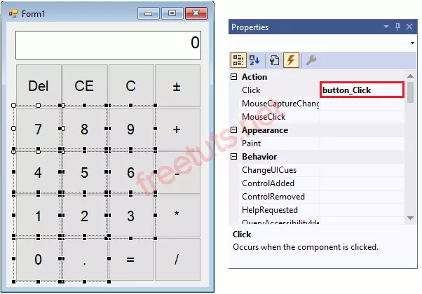 Giao diện form Calculator