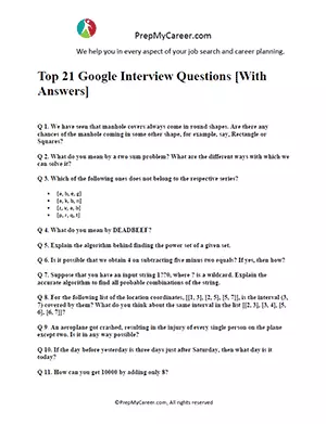 Câu hỏi và câu trả lời phỏng vấn của Google