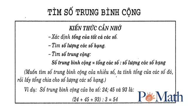 Dạng toán trung bình cộng