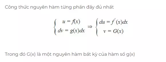 Bài tập nguyên hàm từng phần