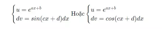 A= int f(x)eax + b dx