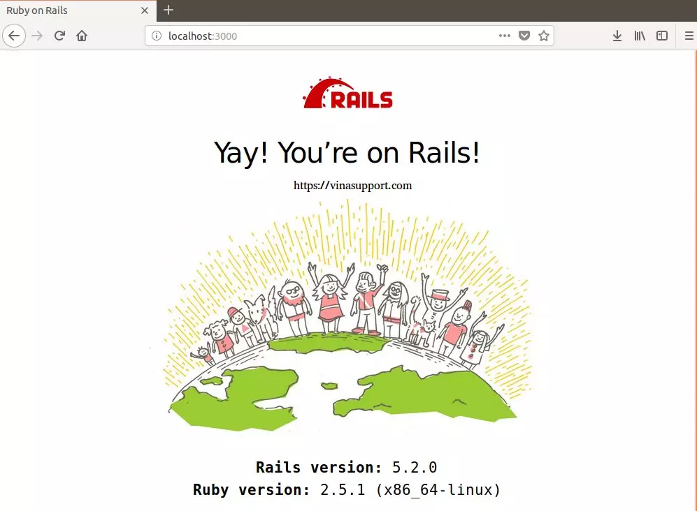 Trang mặc định của Ruby on Rails