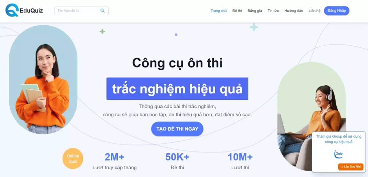 EduQuiz hỗ trợ ôn thi trắc nghiệm Hóa dược hiệu quả