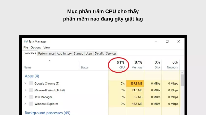 Tắt ứng dụng chạy ngầm