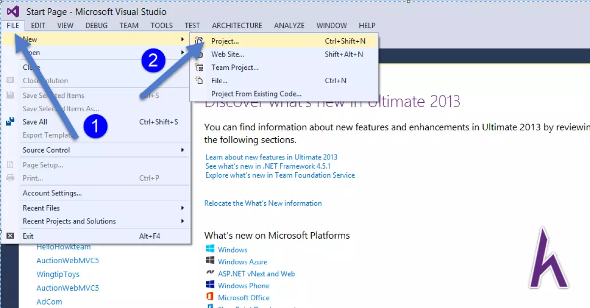 Visual Studio New Project