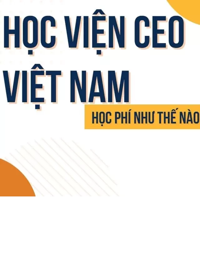   Học Viện CEO Việt Nam học phí như thế nào?