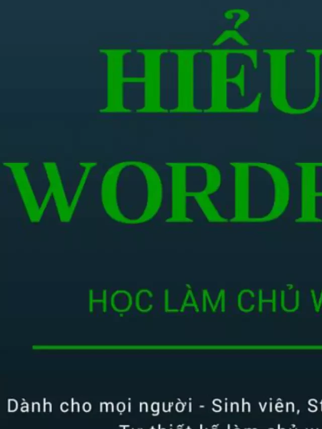   Chia sẻ ebook tài liệu WordPress tiếng Việt đầy đủ