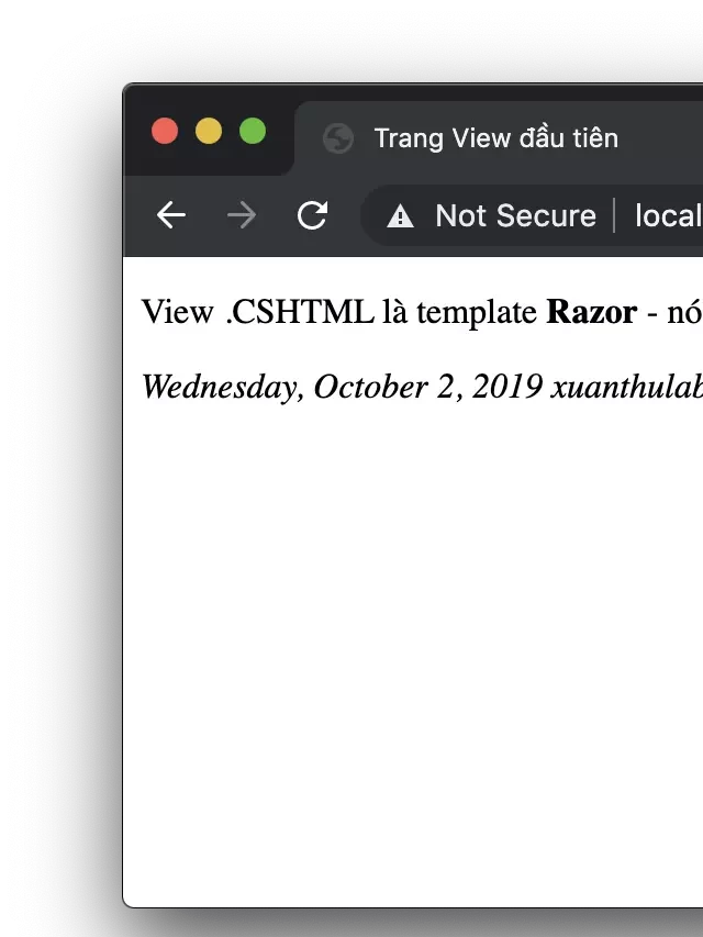   Tạo ứng dụng MVC đầu tiên C# CSharp