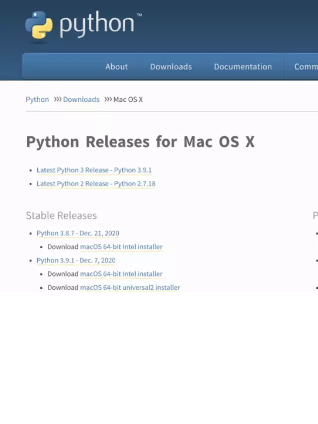   Cách cài đặt Python trên macOS