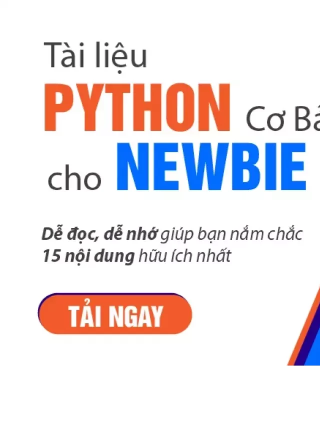   Python - Cuộc hành trình từ con số 0 với tài liệu lập trình Python cơ bản