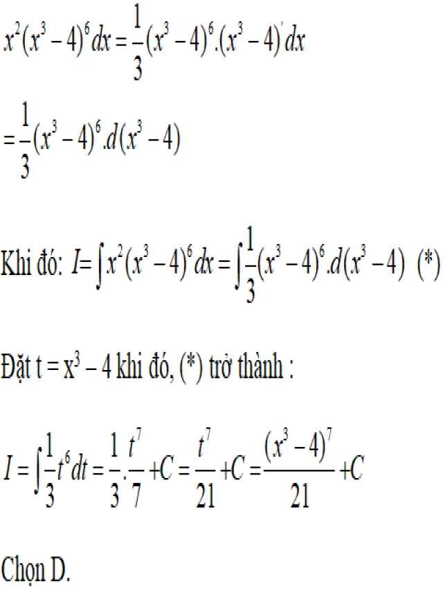   Tìm nguyên hàm của hàm đa thức bằng phương pháp đổi biến số (cực hay)