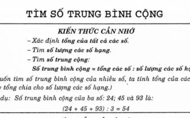   Tìm Số Trung Bình Cộng Lớp 4 | Dạng Bài Tập Ôn Tập và Công Thức